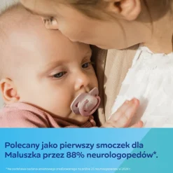 Canpol Babies Gold, smoczek silikonowy Light touch, symetryczny 6-18 m, różowy, 2 szt.