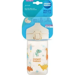 Canpol Babies Junior, bidon na wodę dla dzieci od 2,5 r.ż., beżowy, 400 ml