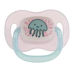 Canpol Babies Love&Sea, smoczek uspokajający, silikonowy okrągły, 6-18 m, różowy, 1 szt.