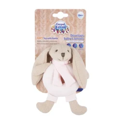 Canpol Babies, miękka grzechotka KRÓLICZEK, różowa, 1 szt.