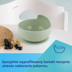 Canpol Babies, miseczka silikonowa z przyssawką, 330 ml, beżowa, 1 szt.