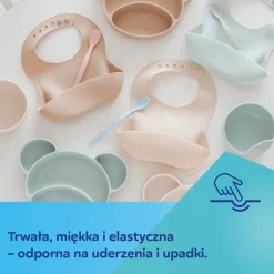 Canpol Babies, miseczka silikonowa z przyssawką, 330 ml, zielona, 1 szt.