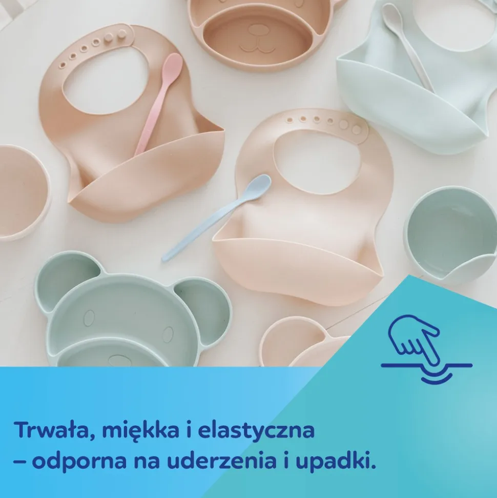Canpol Babies, miseczka silikonowa z przyssawką, 330 ml, zielona, 1 szt.