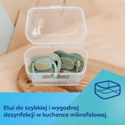 Canpol Babies Mountains, smoczek uspokajający, silikonowy symetryczny, 0-6 m, zielony, 2 szt.