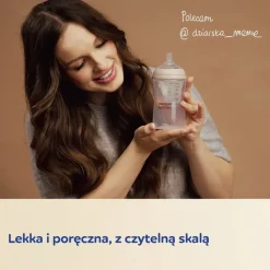 Canpol Babies Natural Shape, butelka ze smoczkiem dwustrefowym, 260 ml, wolny, 1 szt.