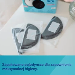 Canpol Babies, oddychające ultrachłonne wkładki laktacyjne 3D, czarne, 60 szt. (50 szt. + 10 szt.)