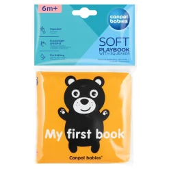 Canpol Babies Sensory Toys, miękka książeczka edukacyjna z piszczkiem, 1 szt.