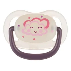 Canpol Babies, silikonowy smoczek anatomiczny, Night Dreams, 0-6 m, różowy, 1 szt.
