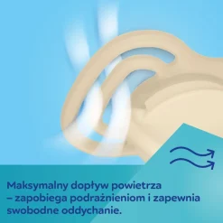 Canpol Babies, smoczek silikonowy DentalAir 18+ symetryczny, niebieski, 2 szt.