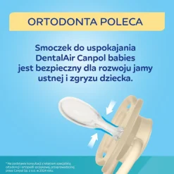 Canpol Babies, smoczek silikonowy DentalAir 18+ symetryczny, niebieski, 2 szt.