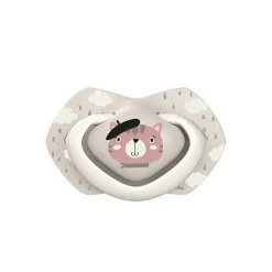 Canpol Babies, smoczek silikonowy, symetryczny, Bonjour Paris, 0-6 m, pink, 2 szt.