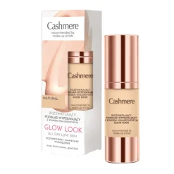 Cashmere Glow Look, rozświetlający podkład wypełniający z kwasem hialuronowym, Natural, 30 ml