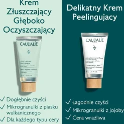 Caudalie Vinoclean, delikatny krem peelingujący, 75 ml
