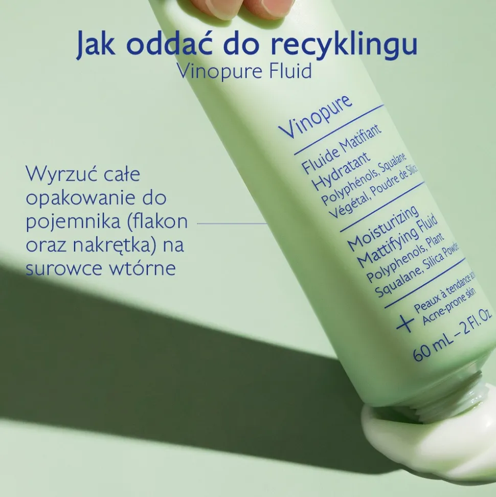 Caudalie Vinopure, fluid matująco-nawilżający, 60 ml
