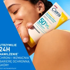 CeraVe, niewidoczny, nawilżający balsam przeciwsłoneczny SPF50+, 177 ml