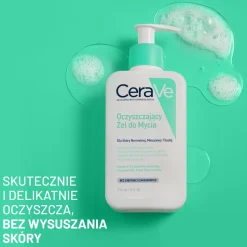 CeraVe, oczyszczający żel do mycia z ceramidami dla skóry normalnej i tłustej, 236 ml