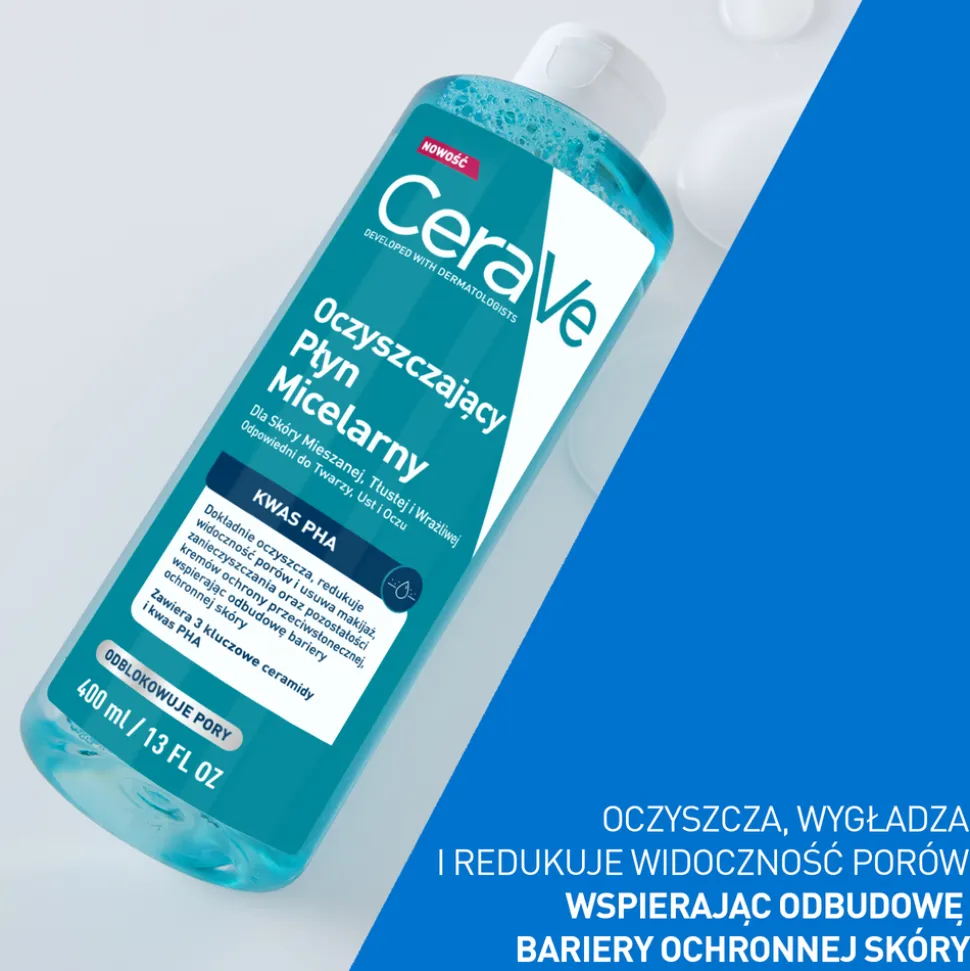 CeraVe, oczyszczający płyn micelarny, 400 ml