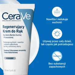 CeraVe, regenerujący krem do rąk, 100 ml