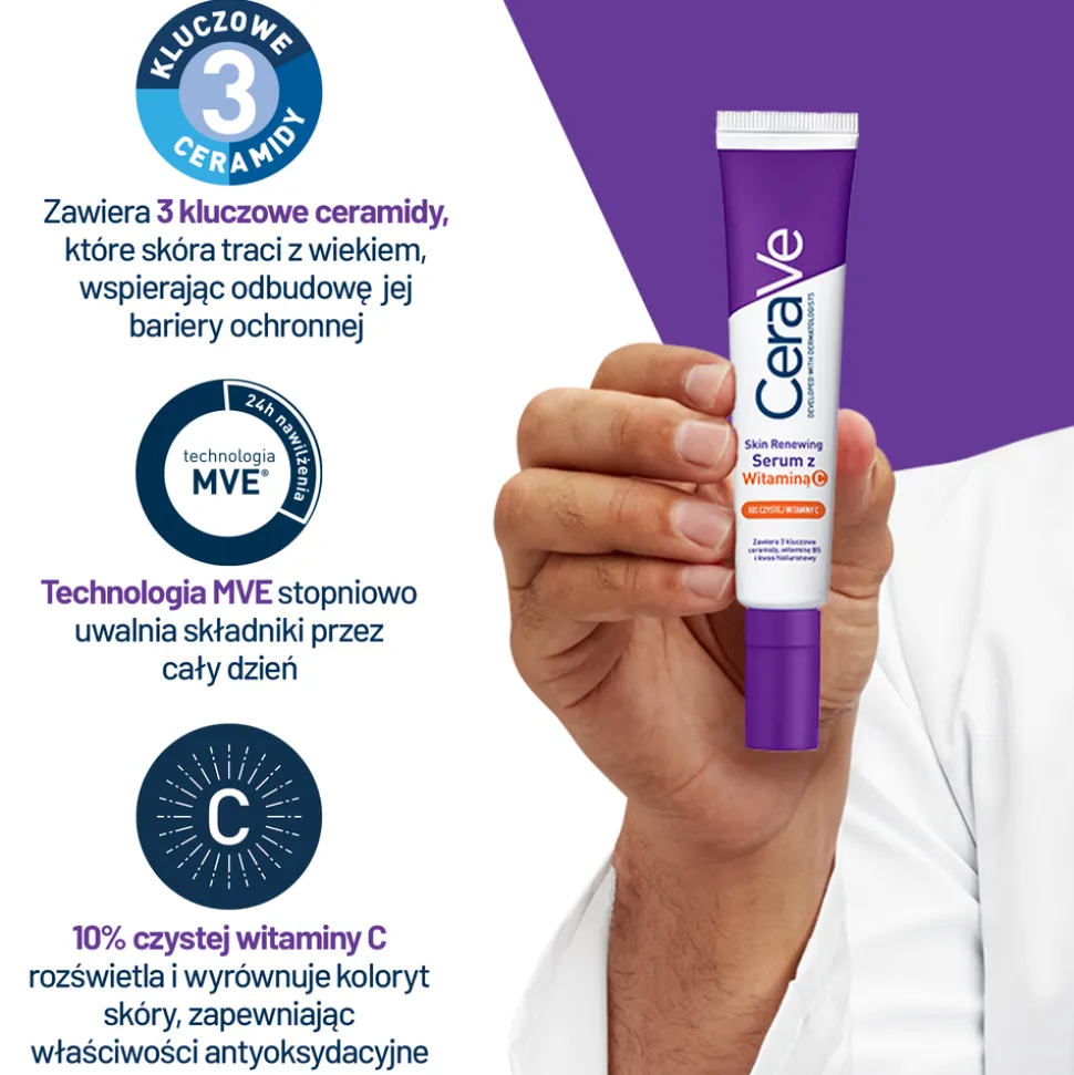 CeraVe Skin Renewing, serum z witaminą C, 30 ml