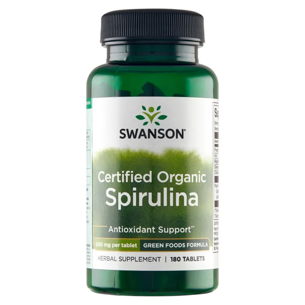 Certified Organic Spirulina, tabletki, 180 szt.