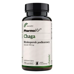Chaga, Błyskoporek podkorowy, kapsułki, 90 szt.
