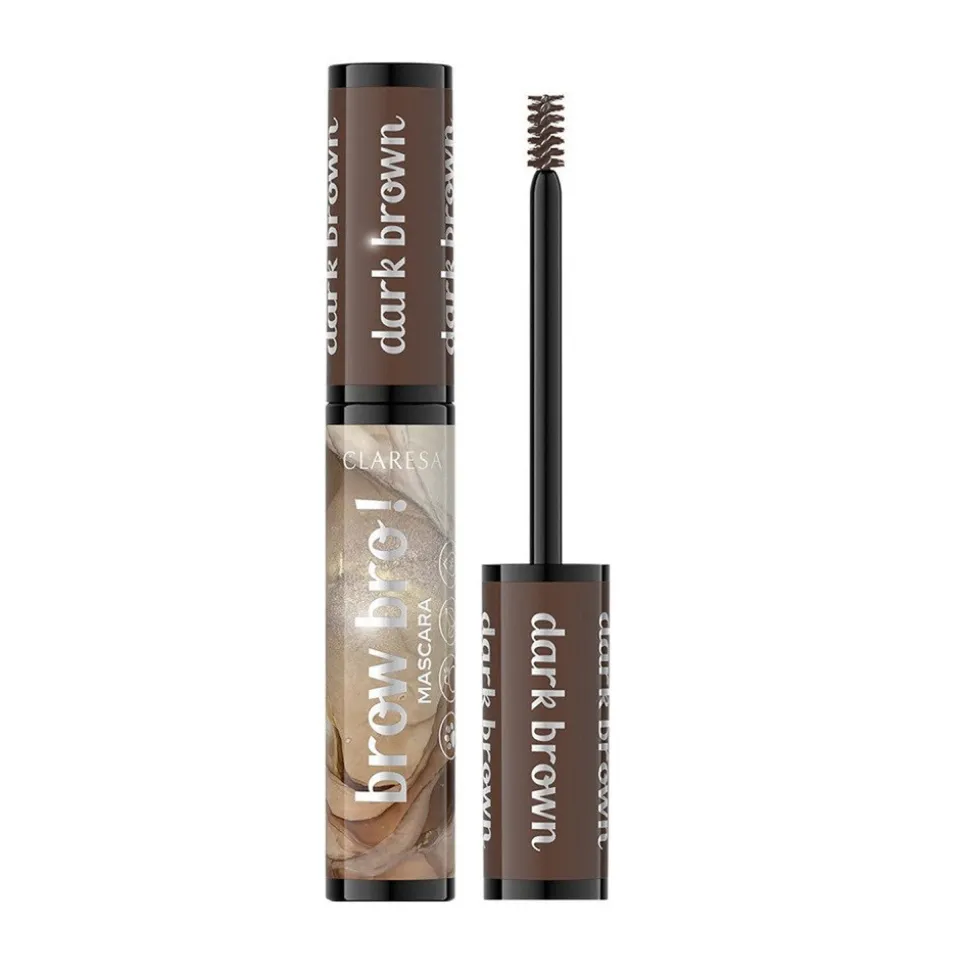 Claresa Brow Bro!, maskara do brwi, 02 Dark Brown, 8 ml