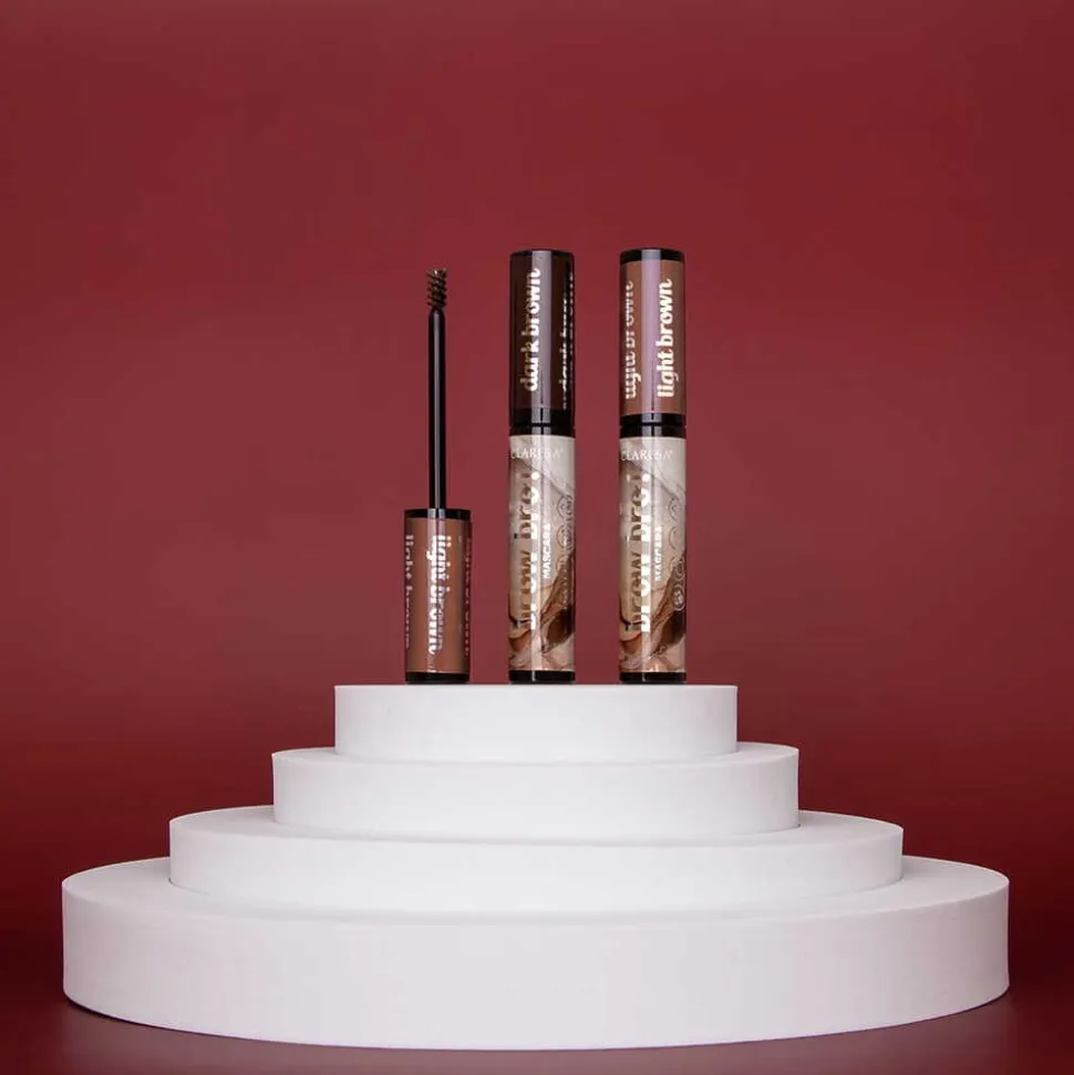 Claresa Brow Bro!, maskara do brwi, 02 Dark Brown, 8 ml