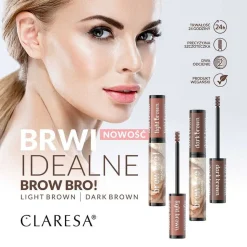 Claresa Brow Bro!, maskara do brwi, 02 Dark Brown, 8 ml