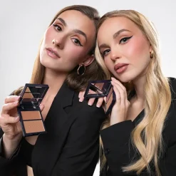 Claresa Duo Palette Creamy & Pressed, kremowo-pudrowa paleta bronzerów do konturowania, 02 Sun Tropez, 8,5 g