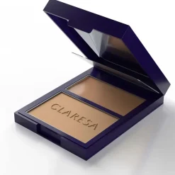 Claresa Duo Palette Creamy & Pressed, kremowo-pudrowa paleta bronzerów do konturowania, 01 More Sculpted, 8,5 g