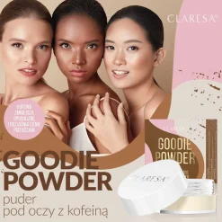 Claresa Goodie Powder, puder pod oczy z kofeiną, 6 g