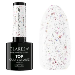 Claresa Top No Wipe Crazy Quartz, top hybrydowy, 5 g