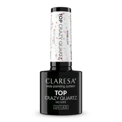 Claresa Top No Wipe Crazy Quartz, top hybrydowy, 5 g