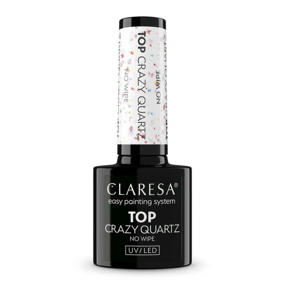 Claresa Top No Wipe Crazy Quartz, top hybrydowy, 5 g