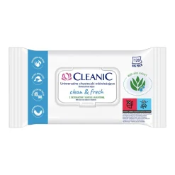 Cleanic Clean&Fresh, uniwersalne chusteczki odświeżające do rąk i ciała, 120 szt.