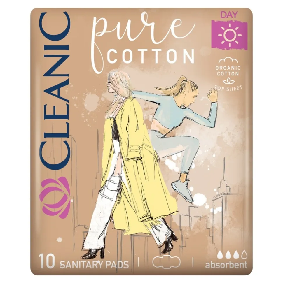 Cleanic Pure Cotton Day, podpaski higieniczne, 10 szt.