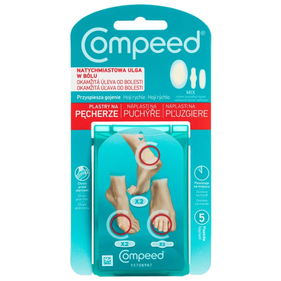 Compeed Plastry na pęcherze, mix, 5 szt.