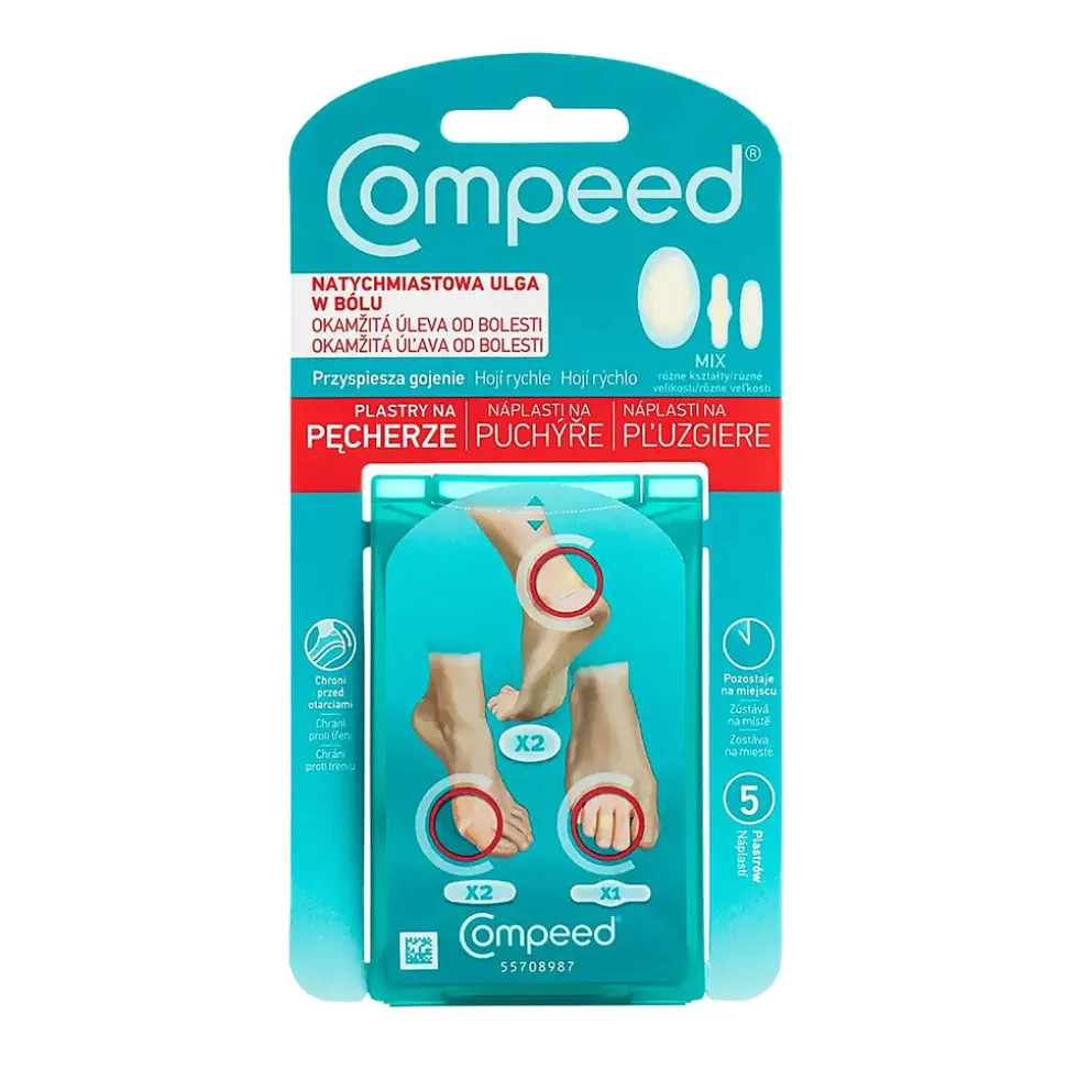 Compeed, plastry na pęcherze, mix, 5 szt.