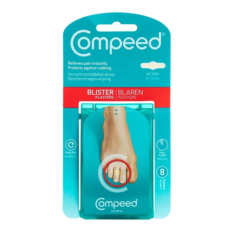 Compeed, plastry na pęcherze, na palcach stóp, 8 szt.