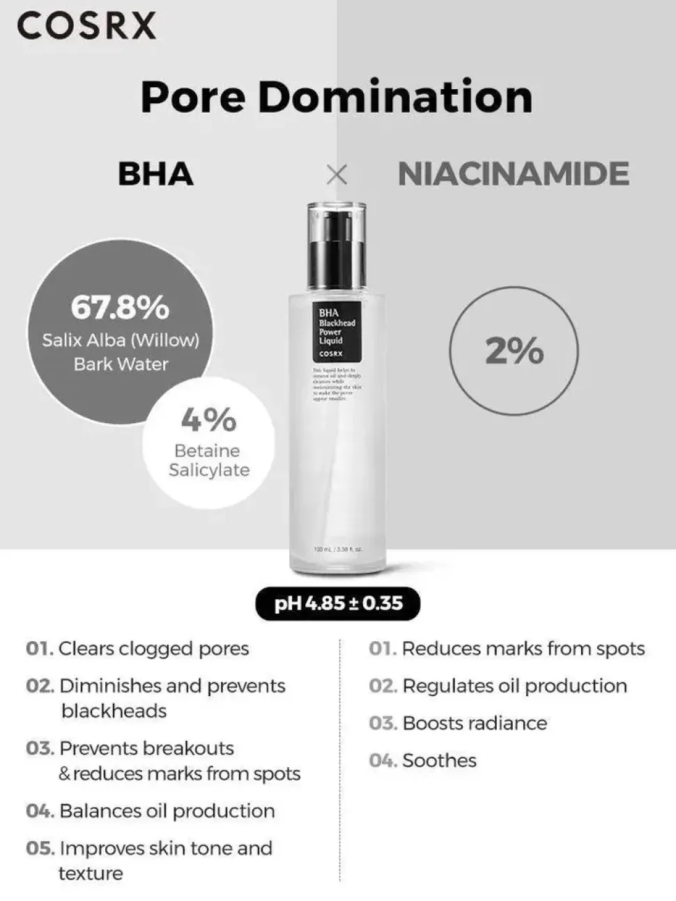 Cosrx BHA Blackhead Power Liquid, esencja oczyszczająca do twarzy, 100 ml
