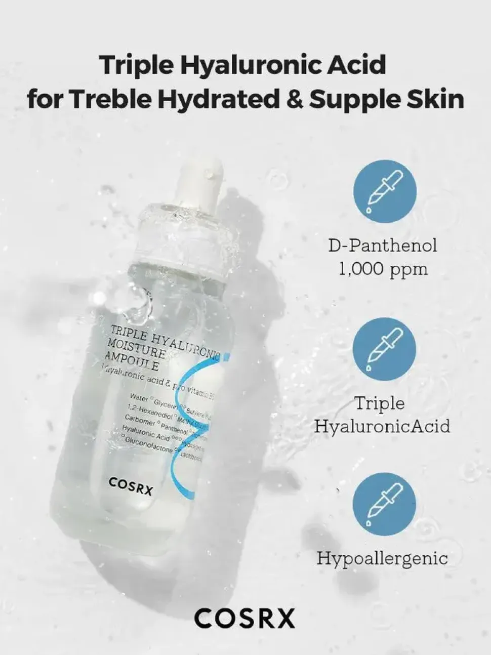 Cosrx Hydrium Triple Hyaluronic Moisture, serum do twarzy, 40 ml