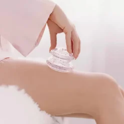 Crystallove, bańki silikonowe do masażu ciała z brokatem, crystal, 3 szt.