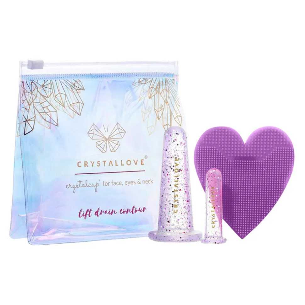 Crystallove, zestaw baniek silikonowych do masażu twarzy, crystal, 1 szt.