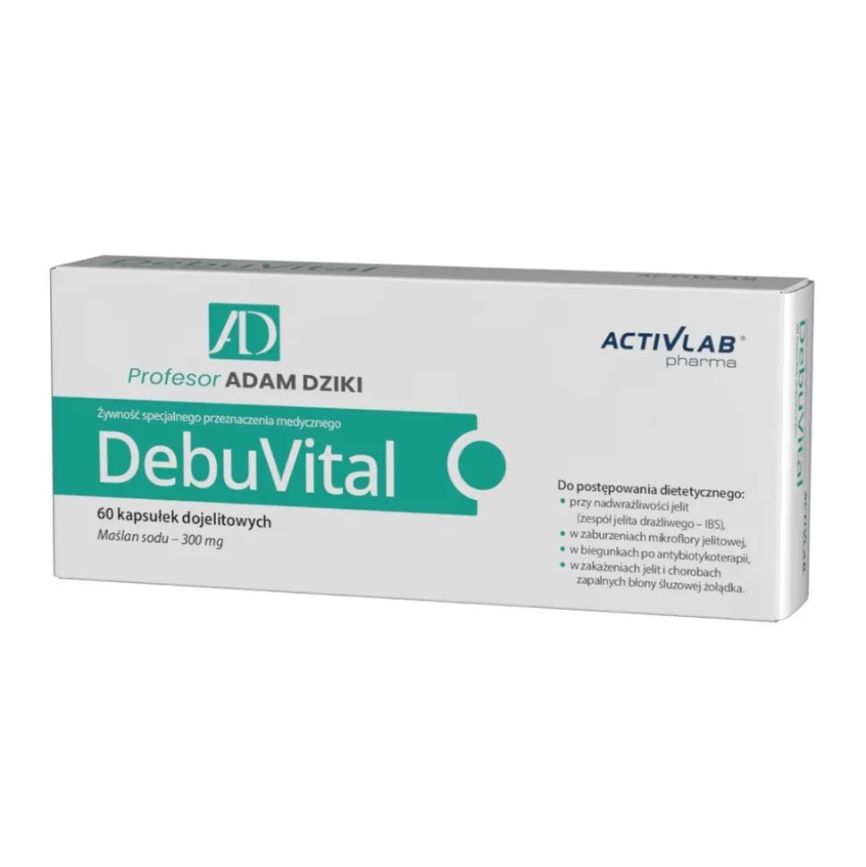 DebuVital, Maślan sodu 300 mg, kapsułki, 60 szt.