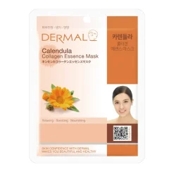 Dermal Calendula Collagen Essence Mask, Kolagenowa maska na twarz z nagietkiem, 23 g