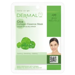 Dermal Cica Collagen Essence Mask, Kolagenowa maska w płachcie z wąkrotką azjatycką, 23 g
