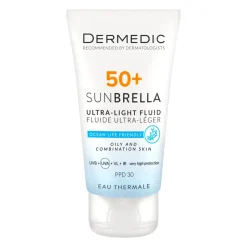 Dermedic Sunbrella, ultralekki krem ochronny SPF 50+ dla skóry tłustej i mieszanej, 40 ml
