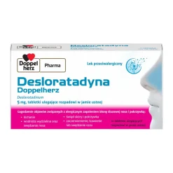 Desloratadyna Doppelherz, 5 mg, tabletki ulegające rozpuszczeniu w jamie ustnej, 10 szt.