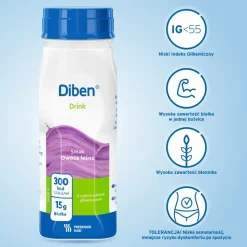 Diben Drink, płyn o smaku owoców leśnych, 4 x 200 ml