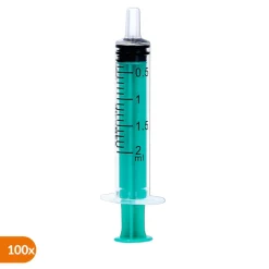 DicoNex, luer, strzykawka jednorazowego użytku, 2 ml, 3-częściowa, 100 szt.
